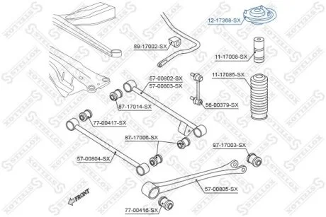 Опора амортизатора переднього лівого Fiat Scudo,Citroen Evasion all 95> STELLOX 1217368SX