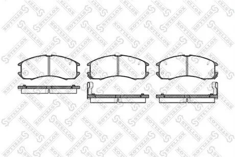 Гальмівні колодки дискові перед. Mazda 626 1.8-2.0D 87-89 STELLOX 284 002-SX