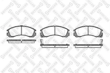Тормозные колодки дисковые перед. Mitsubishi Challenger/L400/Lancer Evolution/Montero Sport/Outlander/Pajero STELLOX 365 002-SX