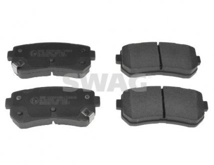 Комплект гальмівних колодок (задніх) Hyundai Accent/I20/I30/Ix35/Sonata/Kia Ceed/Rio/Sportage 1.2-3.3 05- SWAG 33106421 (фото 1)