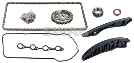 Комплект ГРМ (ланцюг + шестерня) HYUNDAI ACCENT IV, ELANTRA V, I20 I, I30, IX20, TUCSON, KIA CARENS III, CEED, CERATO I, CERATO II, PRO CEED, RIO III, SOUL I, SOUL II, VENGA 1.4-1.6LPG 05.06- SWAG 33107196 (фото 1)