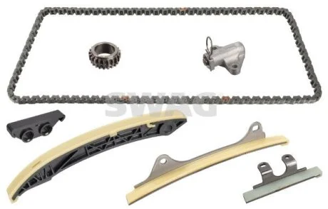 Комплект ГРМ (ланцюг + шестерня) HYUNDAI ACCENT IV, ACCENT V, I10 I, I20 ACTIVE, I20 I, I20 II, SOLARIS, KIA RIO III, RIO IV, STONIC 1.2-1.4 09.08- SWAG 33107431 (фото 1)