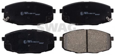 Колодки гальмівні (передні) Kia Ceed 07-/Carens 03-07 (130x56) SWAG 33107523