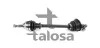 Полуось левая +ABS (L:630/A:21/ABS:26/O-30mm) Renault Kangoo/Clio II 98- 76-RN-8037A