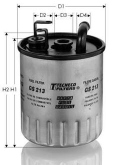 Фільтр паливний DB W168 A160-A170 CDI 99- TECNECO GS213 (фото 1)