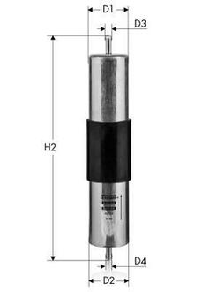 Фільтр паливний Bmw 316i, 318i, 318is, 328i, 530i, 54 TECNECO IN58