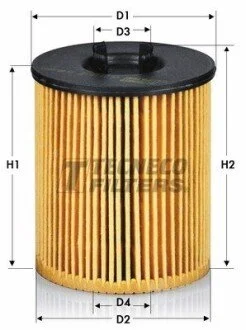 Фильтр масляный VAG 1,6/2,0TDI 2012- TECNECO OL07020E