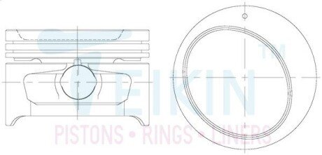 Поршни ремонтные +0,50mm Chevrolet Aveo 1,5 TEIKIN 30104050