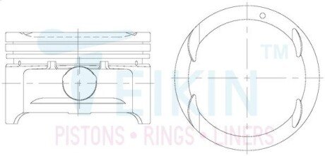 Поршни STD (к-кт на мотор) 1,6 L Chevrolet Aveo/Lacetti L44 1,6 TEIKIN 30105STD