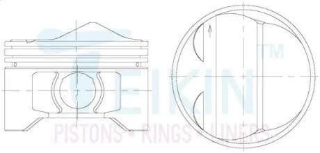 Поршни +0.50mm (к-кт на мотор) Chrysler PT Cruiser, Sebring, Stratus TEIKIN 31118050