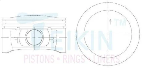 Поршни +0.50mm (к-кт на мотор) HEMI 5,7L EZB 300C, Charger, Grand Cherokee TEIKIN 31131050