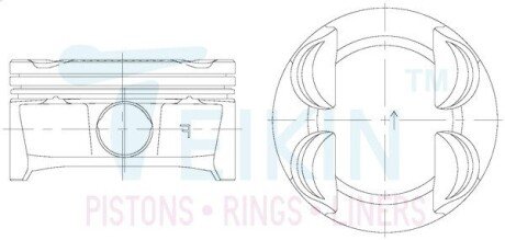 Поршни STD (к-кт на мотор) Chrysler,Dodge,Jeep Pentastar 3,6L TEIKIN 31134STD