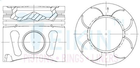 Поршни стандартные (к-кт на мотор) 1.3jtd Fiat Doblo/1.3cdti Opel Combo,Astra H/ 1.3DDiS Suzuki Swif TEIKIN 34129ASTD