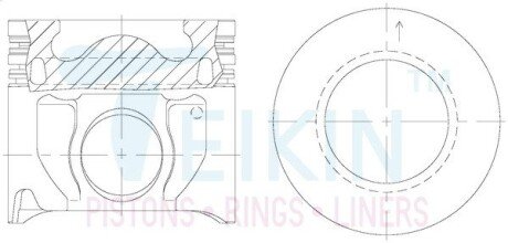 Поршні +0.50mm (к-кт на двигун) = KS 40830620 2,4 Ford Transit TEIKIN 35202AG050