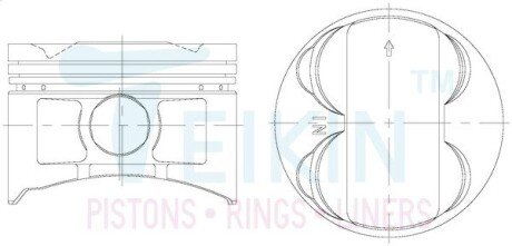 Поршни ремонт (+0.50мм) (к-кт на мотор) Honda Prelude H22A TEIKIN 38156050