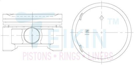 Поршни ремонт (+0.50мм) (к-кт на мотор) HONDA D17A1 Civic RHD TEIKIN 38170050