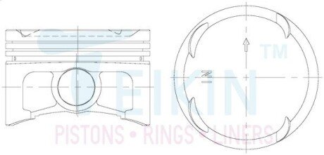 Поршни стандарт (STD) (к-кт на мотор) HONDA D16Y7 TEIKIN 38181STD (фото 1)