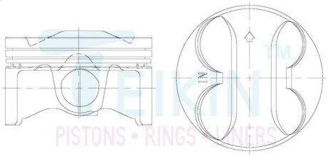Поршні +0.50mm (к-кт на двигун) K20A 2,0L Honda Civic TYPE R TEIKIN 38190050
