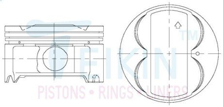 Поршни стандарт (STD) (к-кт на мотор) J35A8 Honda Legend, Acura RL/TL 2005-2008 TEIKIN 38194STD