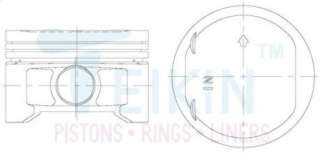Поршни стандарт (к-кт на мотор) HONDA D16W7 TEIKIN 38207STD (фото 1)