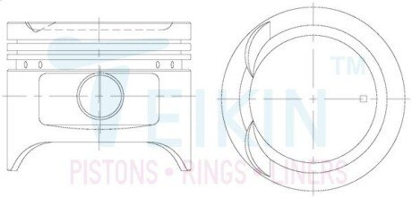 Поршни стандарт (STD) (к-кт на мотор) HONDA EV TEIKIN 38600STD