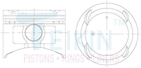 Поршень TEIKIN 38651STD