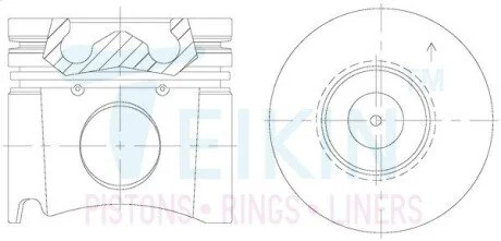 Поршні стандарт (STD) (к-кт на мотор) Rover, Honda Accord 20T2/20T2N/20T2R TEIKIN 38658ASTD