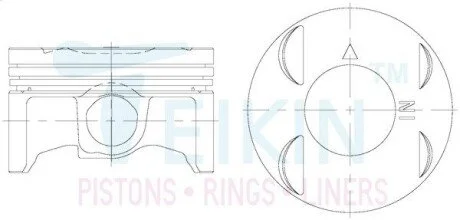 Поршни +1.00mm (к-кт на мотор) R18A Honda Civic, FR-V TEIKIN 38659100