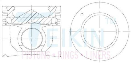 Поршни ремонт (+0.50мм) (к-кт на мотор) Honda N22A1, N22A2 2.2CDTi TEIKIN 38661AG050