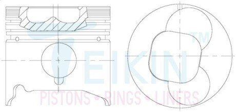 Поршни ремонт (+0.50мм) (к-кт на мотор) ISUZU 4JA1 TEIKIN 39162050