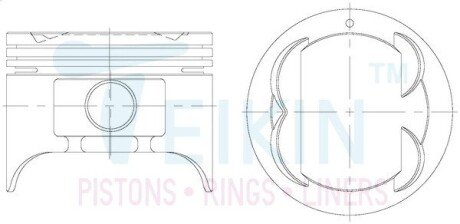 Поршни стандарт (STD) (к-кт на мотор) ISUZU 4XE1V TEIKIN 39210STD