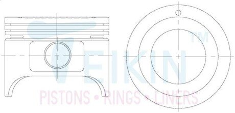 Поршни стандарт (STD) (к-кт на мотор) ISUZU 4XC1 TEIKIN 39603STD