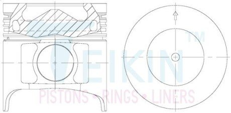 Поршни стандарт (STD) (к-кт на мотор) Isuzu 6HK1, 4HK1 Alfin Gallery TEIKIN 39665AGSTD