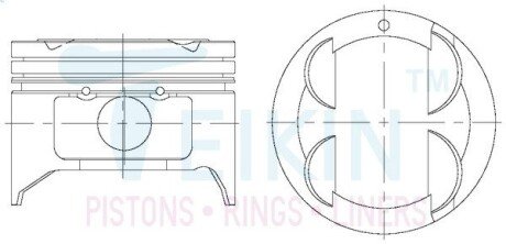 Поршни ремонт (+0.50мм) (к-кт на мотор) Mazda 1.8 (BP05) TEIKIN 42165050