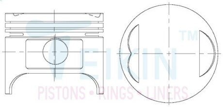 Поршни ремонт +1.00mm(к-кт на мотор) Mazda F8 TEIKIN 42168100