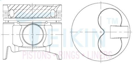 Поршни ремонт +0.50mm (к-кт на мотор) Mazda BT-50 (WL-T) TEIKIN 42185050