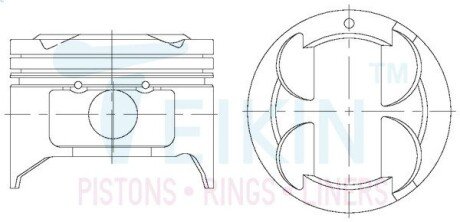 Поршни стандарт (STD) (к-кт на мотор) Mazda 1.8 (BP) TEIKIN 42200STD