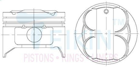 Поршни стандарт (STD) (к-кт на мотор) Mazda 1.8 (BP) TEIKIN 42208STD
