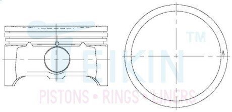 Поршні 87,5mm +0.50mm (к-кт на двигун) Mazda 6, Mazda 3 двигун LF TEIKIN 42210050