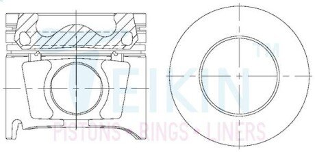 Поршни +0.50mm (к-кт на мотор) Mazda BT-50 3L Diesel, Ford Ranger 3.0 TDCi DC Wildtrak 2 TEIKIN 42213AG050