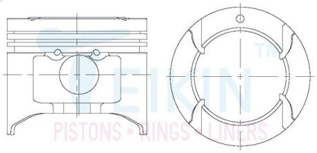 Поршни +0.50mm (к-кт на мотор) 1,3L Mazda Demio/323 TEIKIN 42217050