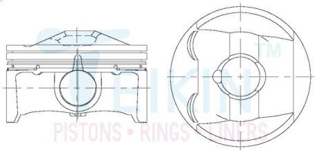Поршни ремонт (+0.50мм) (к-кт на мотор) Mazda SKYACTIV-G TEIKIN 42220050