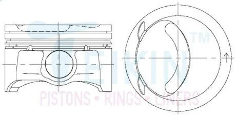 Поршни +0.50mm (к-кт на мотор) Mazda CX-7 (2009--) TEIKIN 42221050
