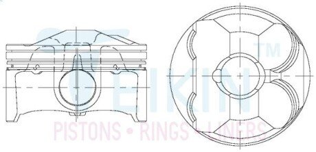 Поршни ремонт +0.50mm(к-кт на мотор) Mazda CX-5,CX-3, Mazda 3,6 TEIKIN 42225050