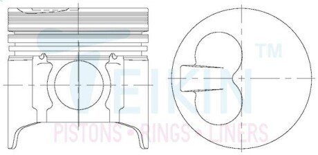 Поршні ремонт (+0.50мм) (к-кт на двигун)) Mazda (RF) Alfin Gallery TEIKIN 42610AG050