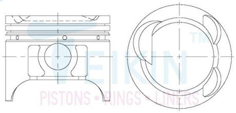 Поршни стандарт (STD) (к-кт на мотор) Mazda 3.0 (JE) TEIKIN 42655STD