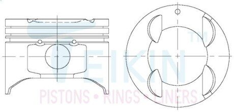 Поршни стандарт (STD) (к-кт на мотор) Mazda 1.8 (BP) TEIKIN 42661STD