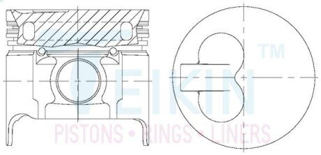 Поршни ремонт (+0.50мм) (к-кт на мотор) Mazda R2 New TEIKIN 42674AG050