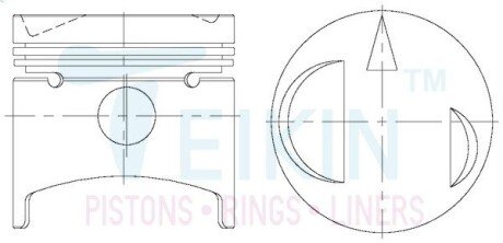 Поршни ремонт +0.50мм (к-кт на мотор) 4G33 TEIKIN 43137050