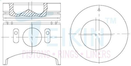 Поршни стандарт (STD) (к-кт на мотор) Mitsubishi 4D34 Canter 3.9L TEIKIN 43170STD
